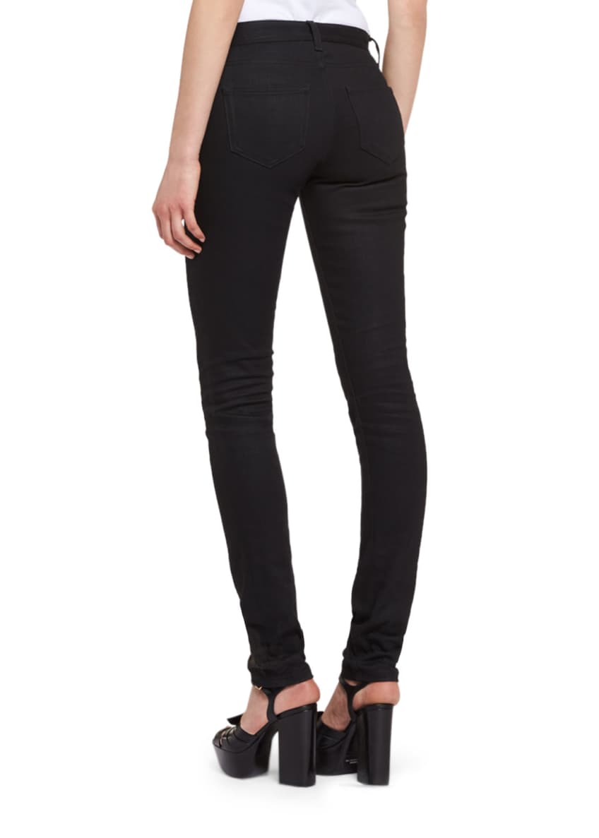 Saint Laurent Denim Skinny Jeans, Black Image 2 of 4