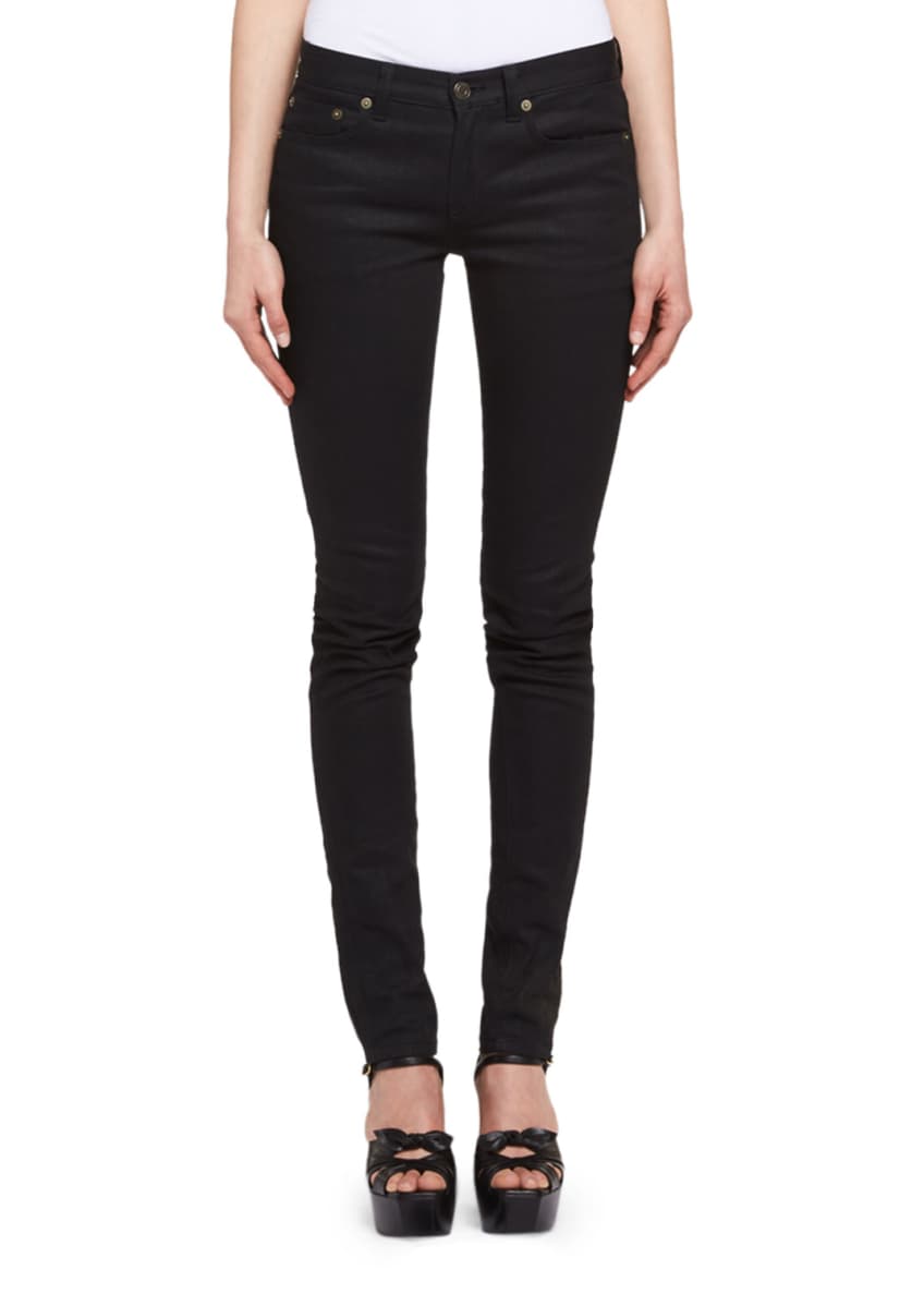 Saint Laurent Denim Skinny Jeans, Black Image 1 of 4