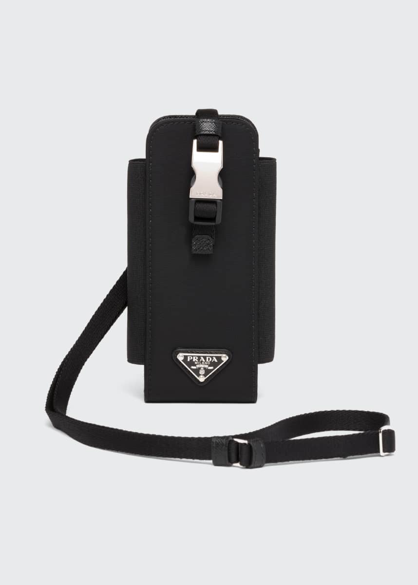 Prada Recycled Nylon Phone Holder Lanyard