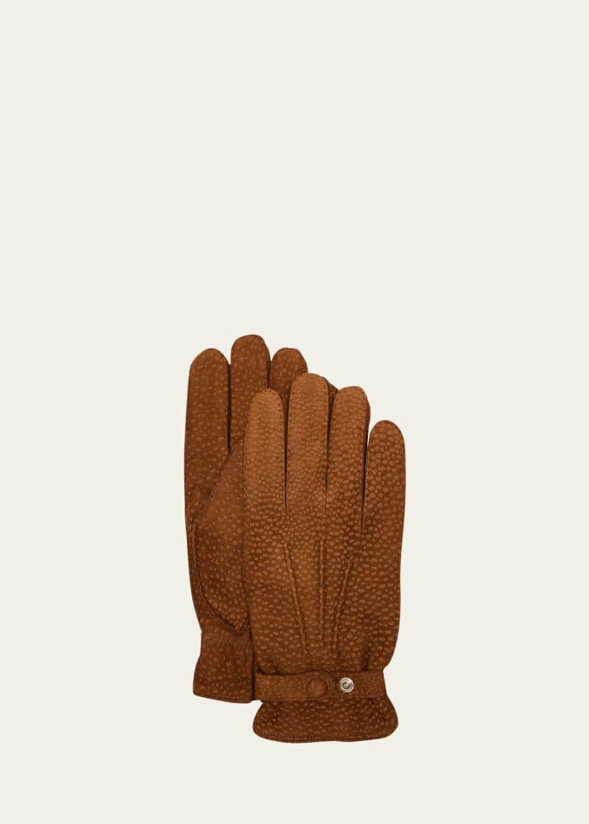 Hestra Gloves Men's Winston Cashmere-Lined Carpincho Leather Gloves