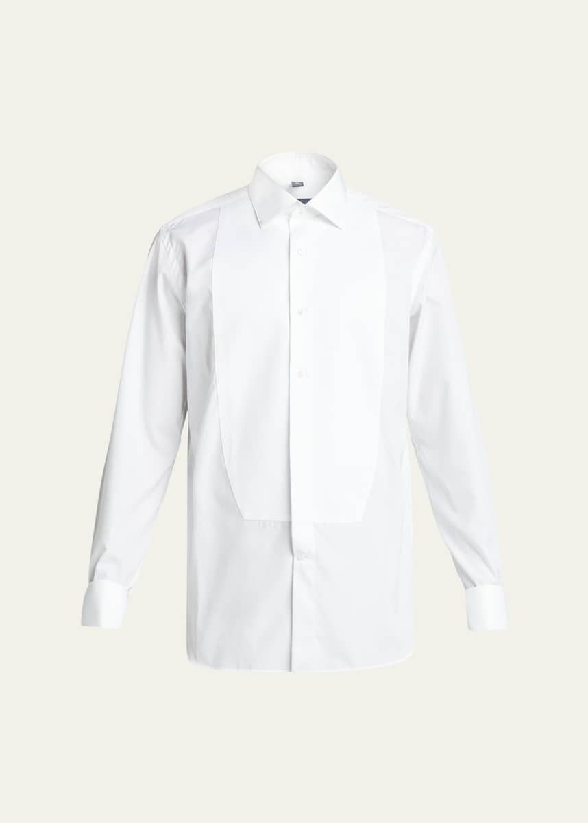 Bergdorf Goodman Men's Pique Bib-Front Tuxedo Shirt