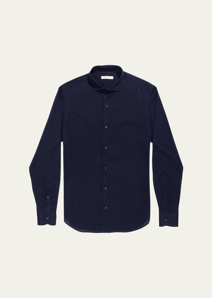 Loro Piana Men's Woven Cotton Oxford Sport Shirt