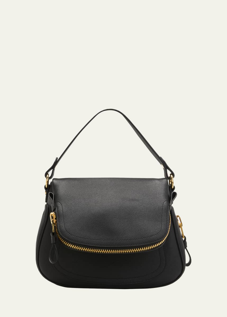 TOM FORD Jennifer Medium Double Strap Bag in Grained Leather