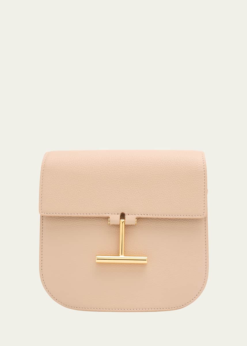 TOM FORD Tara Mini Crossbody in Grained Leather with Leather Strap