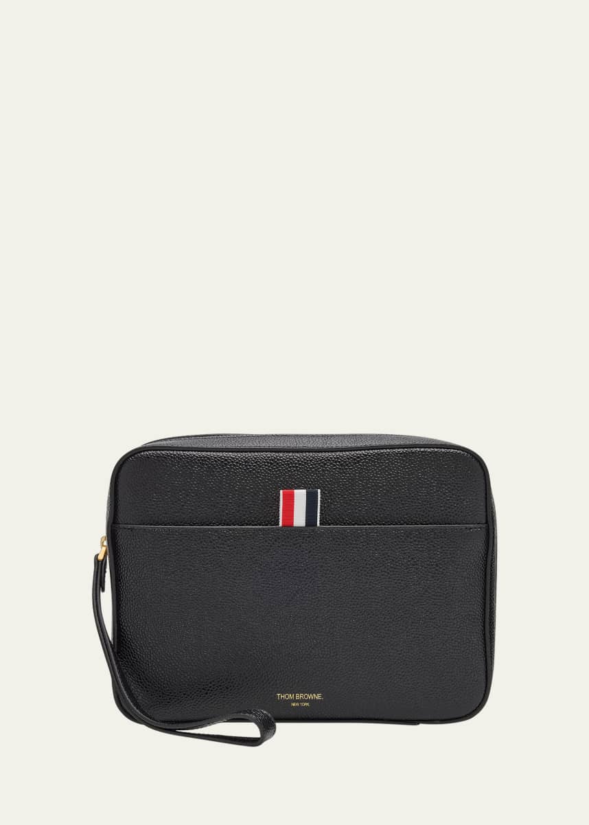 Thom Browne Men's Leather Toiletry Bag