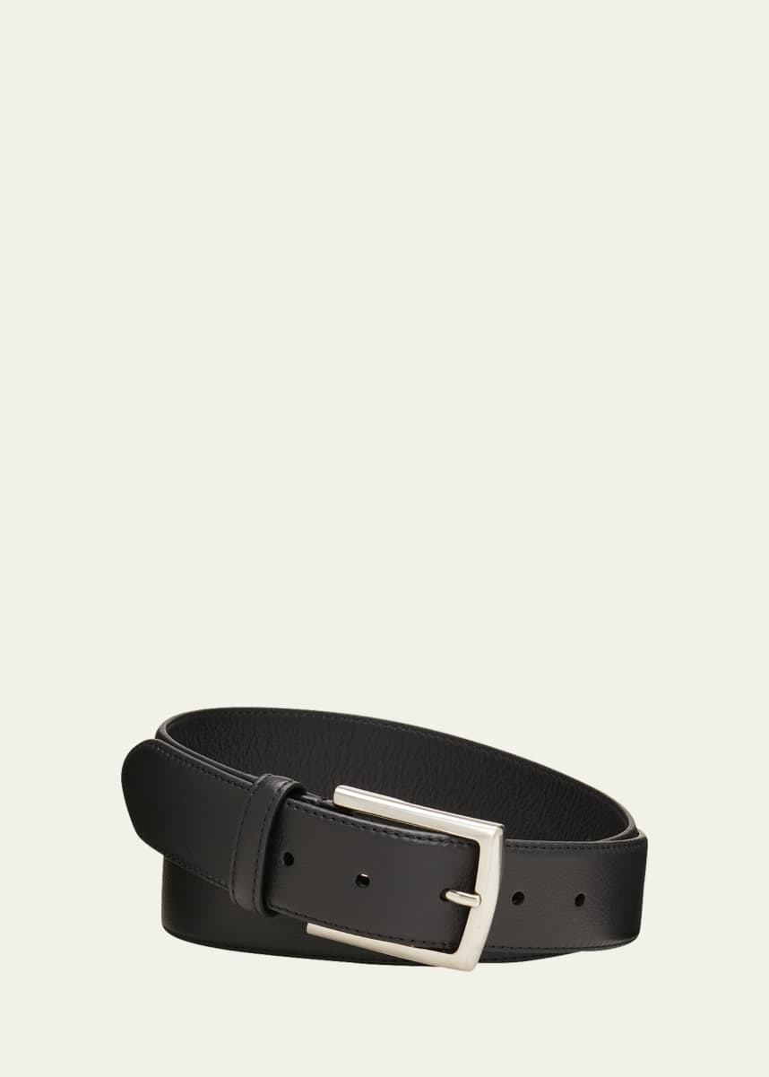 Simonnot Godard Men's Luma Matte Leather Belt