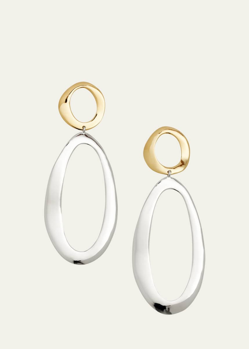 Ippolita Large Smooth Snowman Double Drop Earrings in Chimera