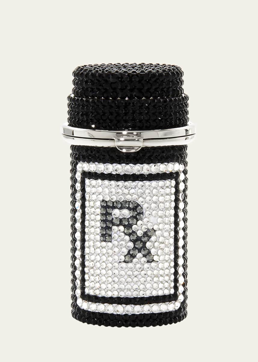 Judith Leiber Couture Prescription Bottle RX Crystal Pillbox