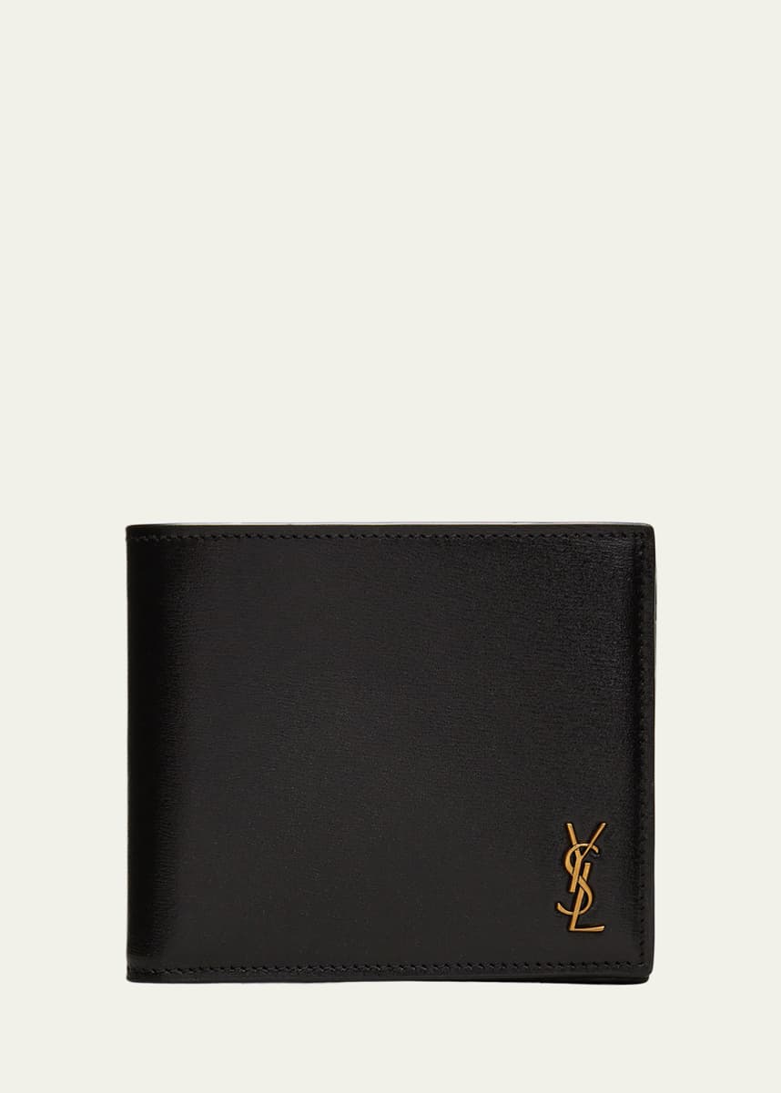 Saint Laurent Men's YSL East-West Logo Bi-Fold Wallet