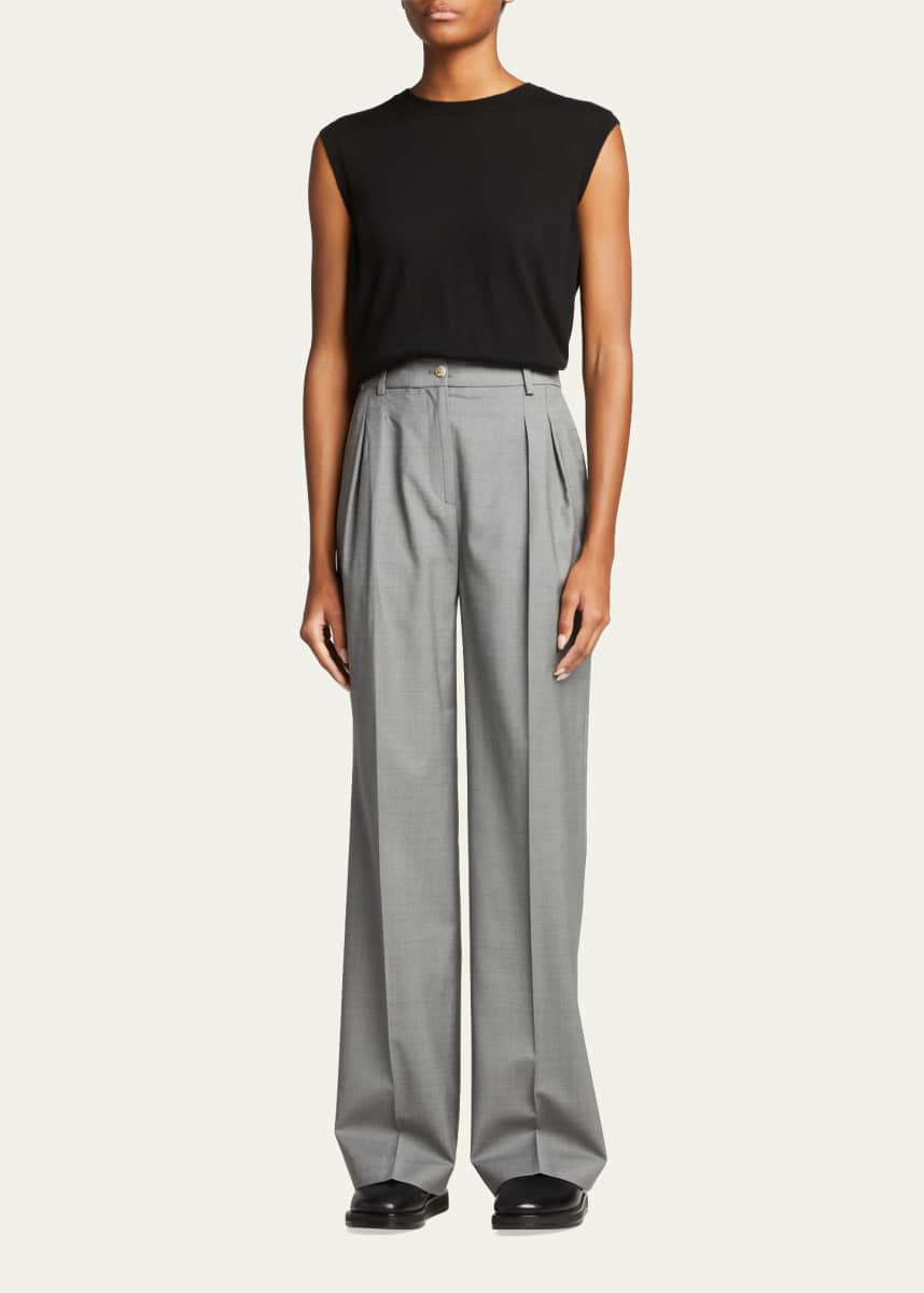 Loulou Studio Sbiru Pleated Suiting Pants