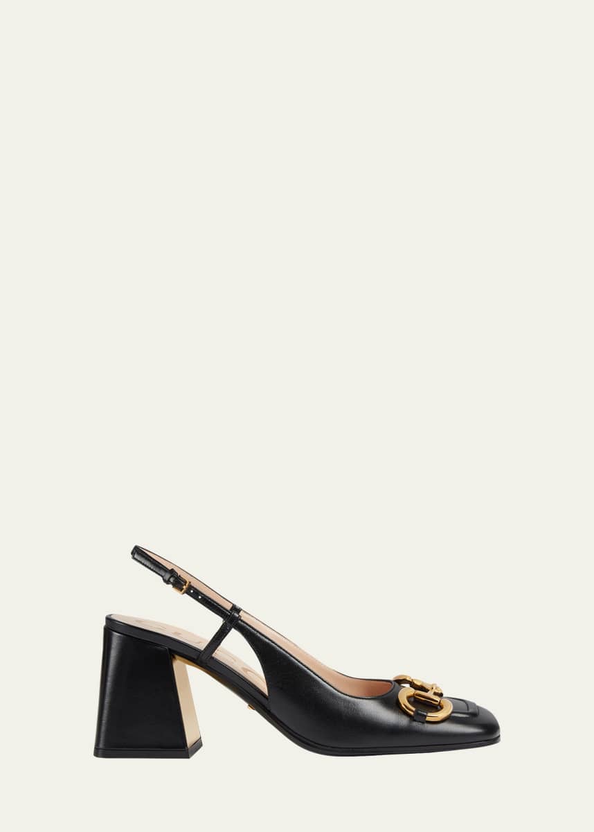 Gucci Baby Horse Bit Slingback Pumps