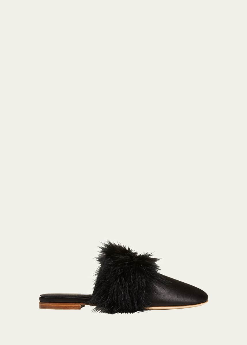 Sleeper Manon Mules with Detachable Feathers