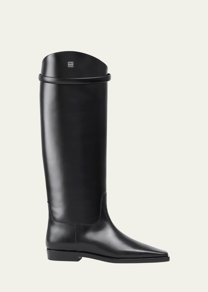 Toteme Square-Toe Leather Riding Boots