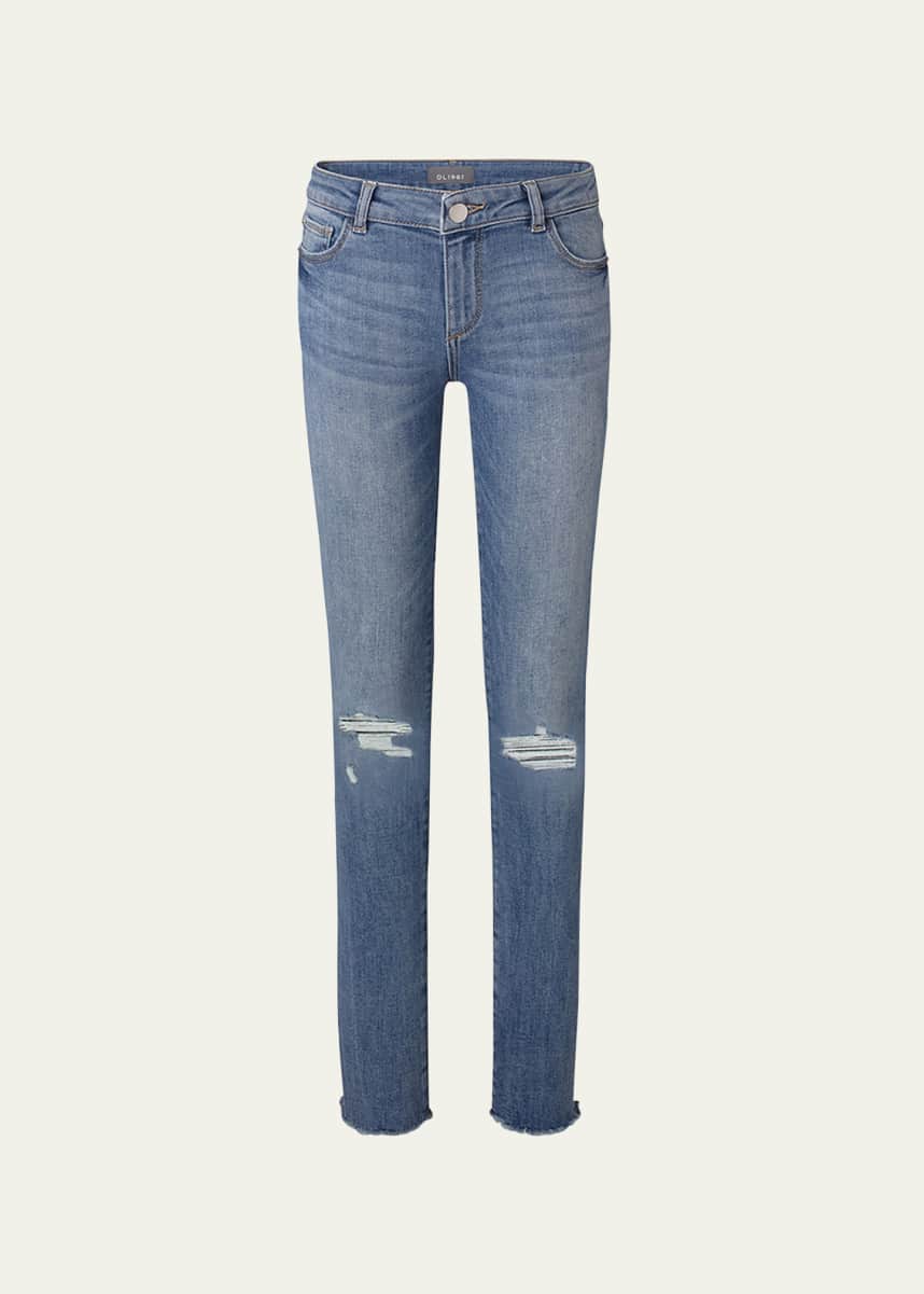 DL1961 Girl's Chloe Skinny Distressed Denim Jeans, Size 7-16