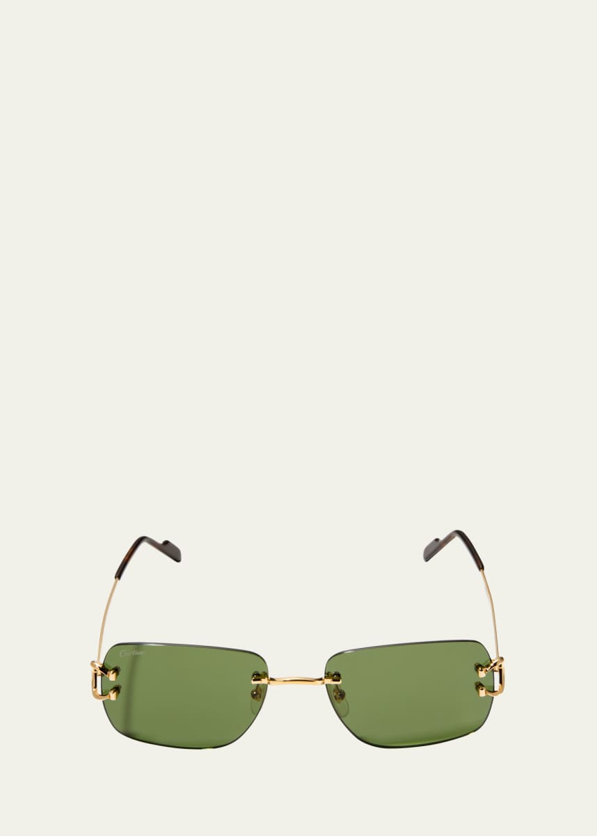 Cartier Men's Rimless Metal Sunglasses