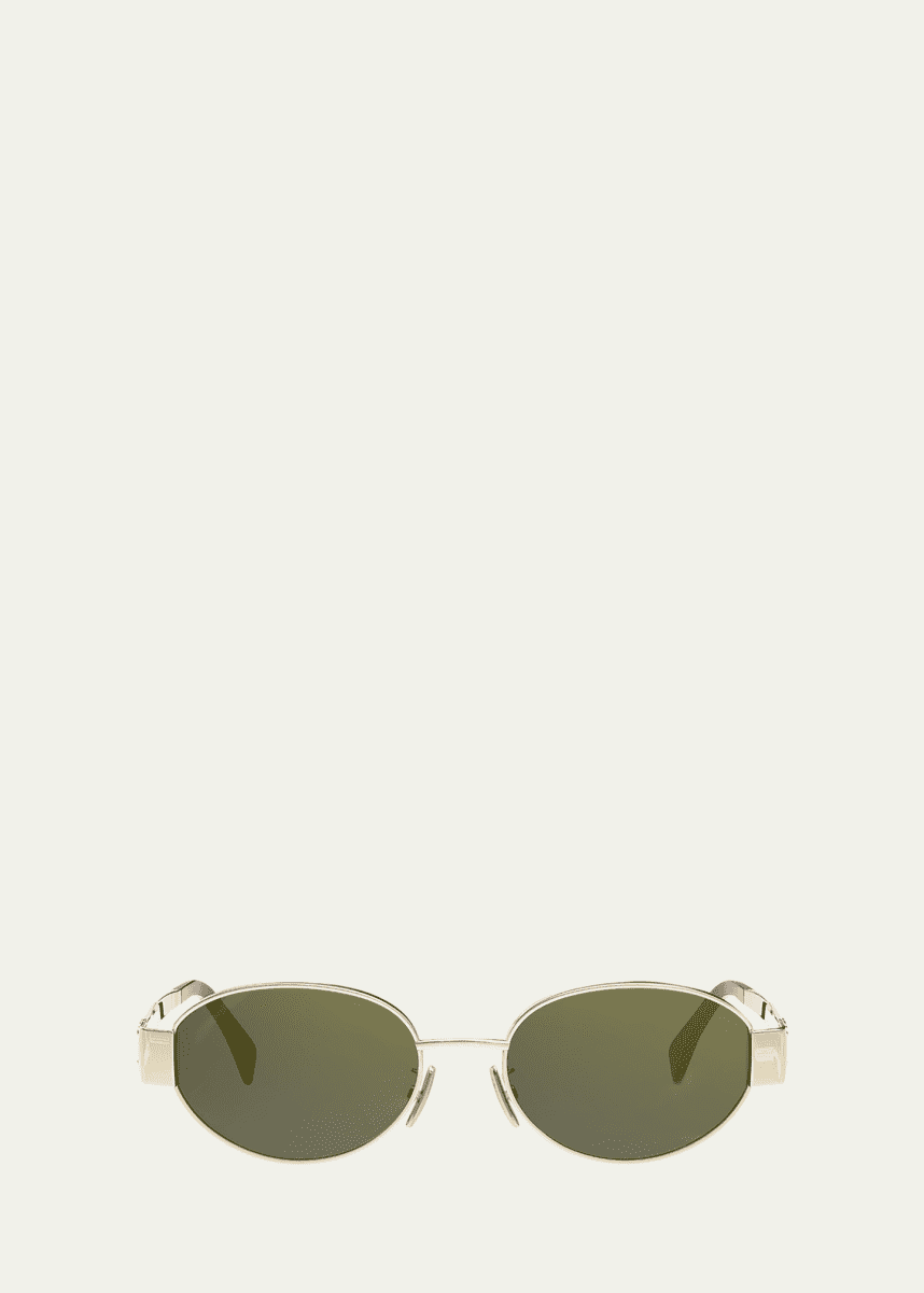 Celine Triomphe Oval Metal Sunglasses