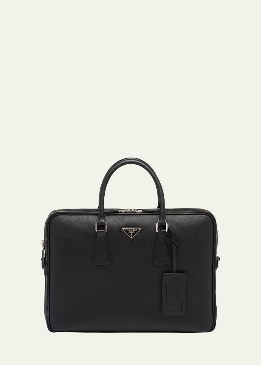 Prada Men's Saffiano Leather Briefcase