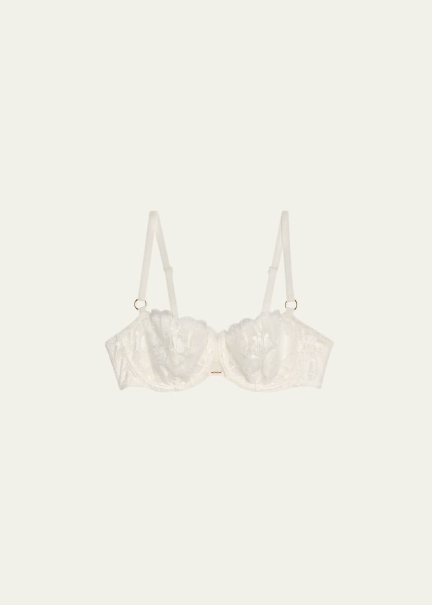 Chantelle Fleurs Velvet Applique Demi Bra