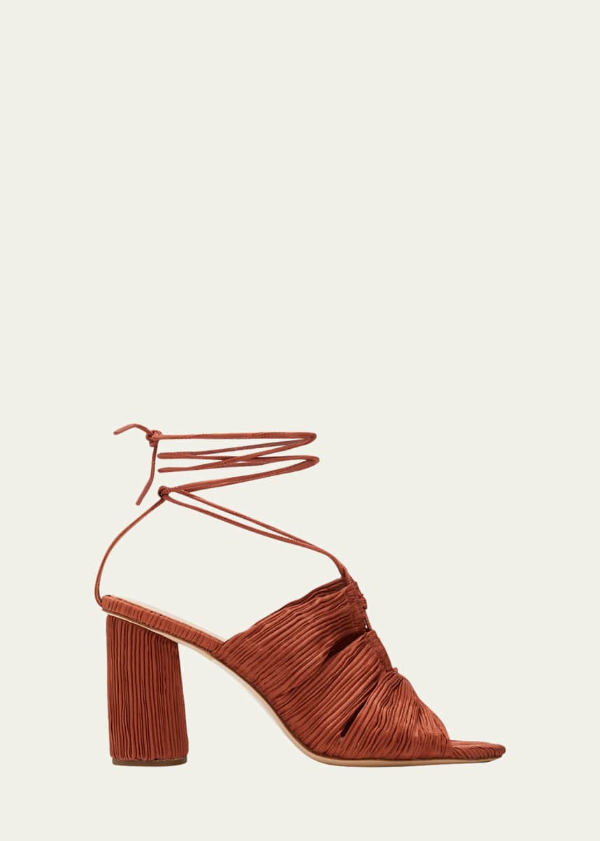 Loeffler Randall Teresa Pleated Lace-Up Sandals