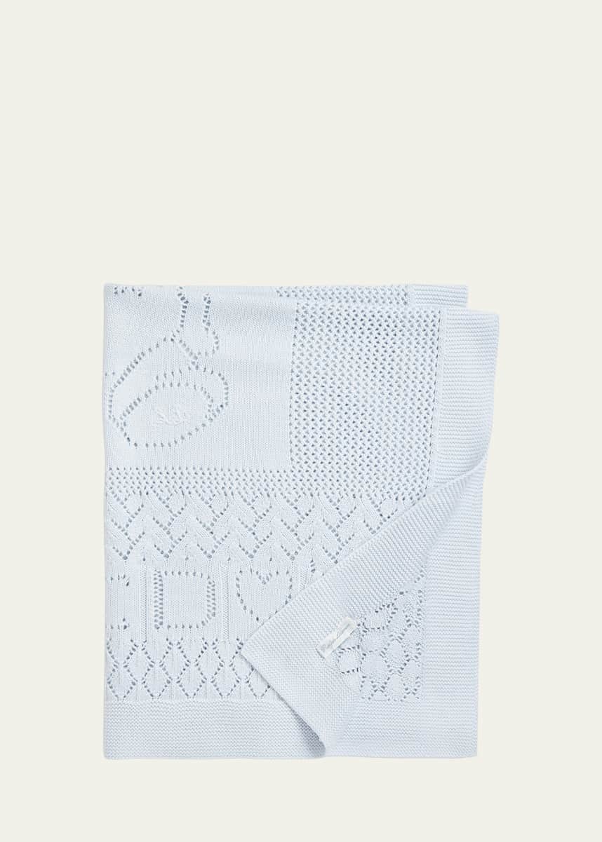 Ralph Lauren Childrenswear Boy's Pointelle Teddy Bear Blanket