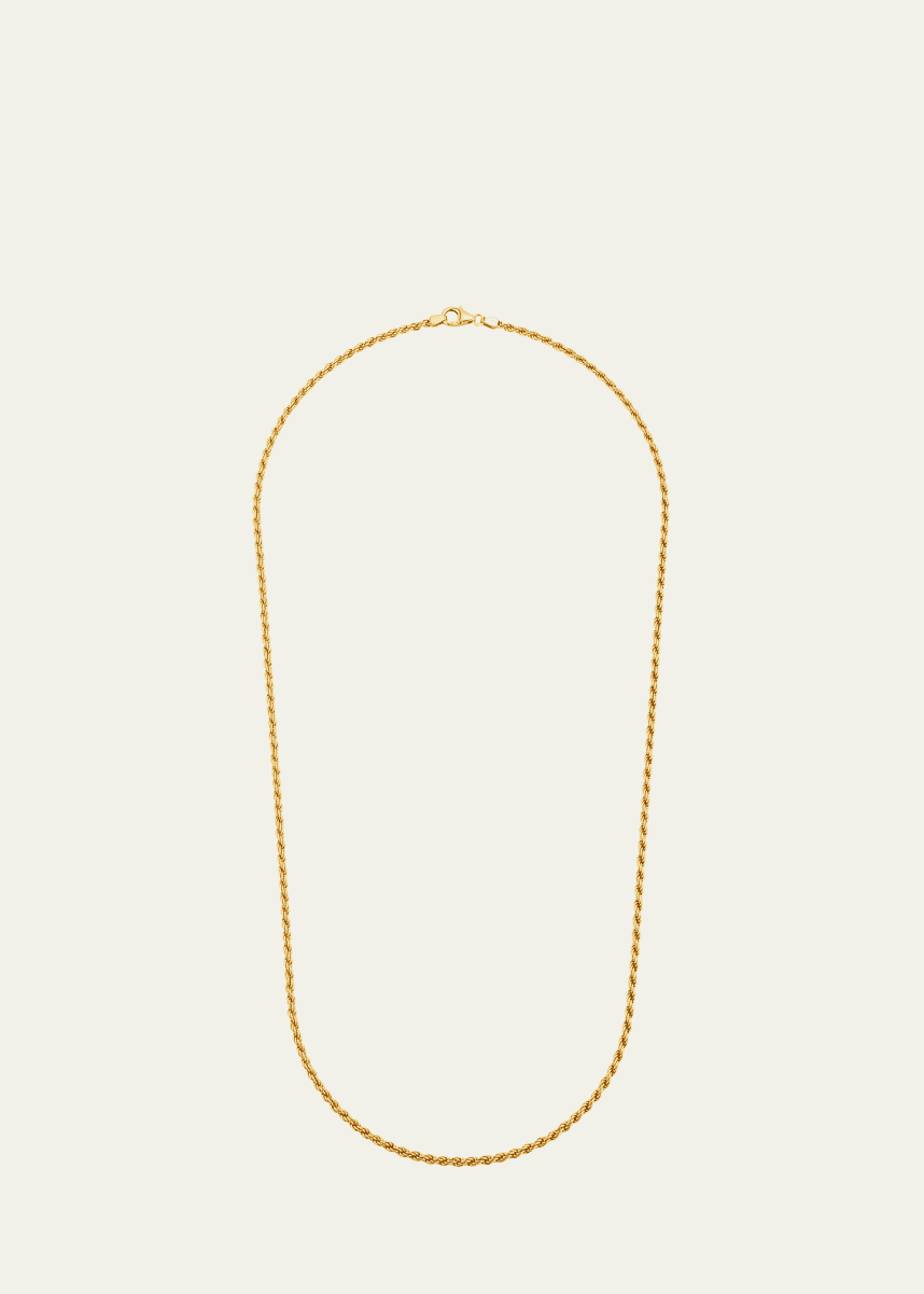 Bergdorf Goodman Men's 14K Yellow Gold Rope Chain Necklace, 24in