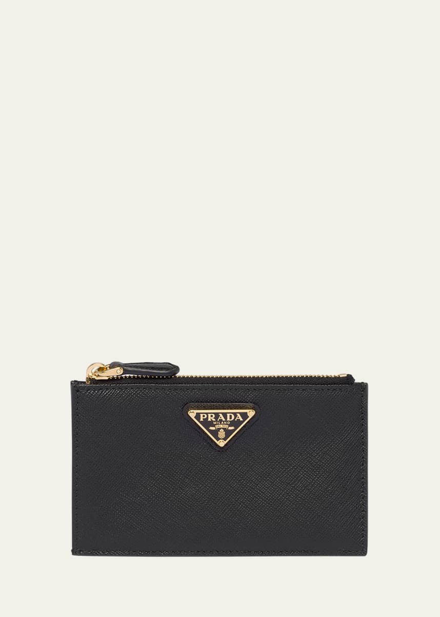 Prada Saffiano Triangolo Saffiano Wallet
