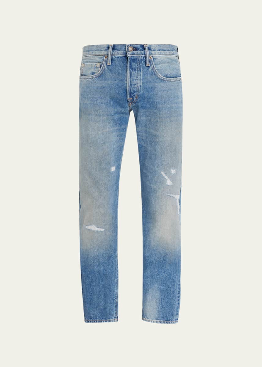 TOM FORD Men's Slim Fit Distressed Jeans
