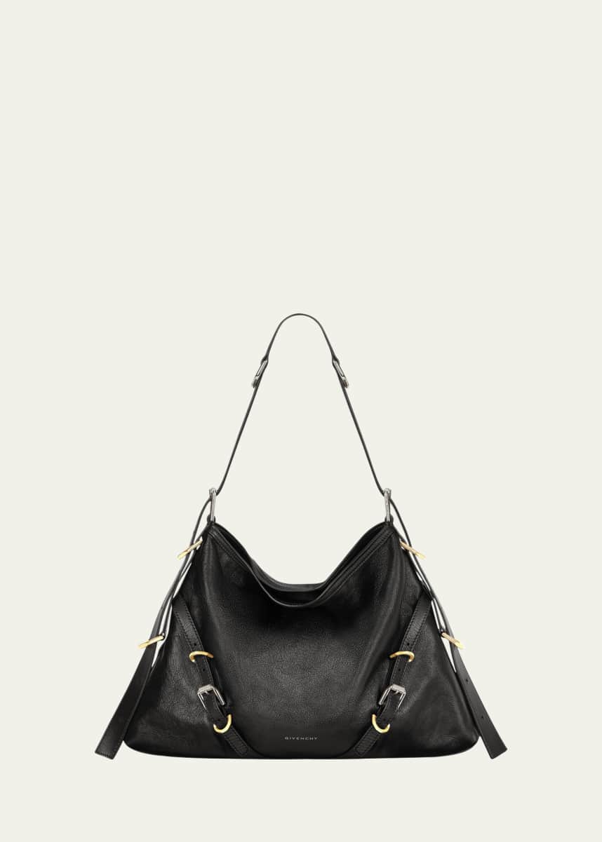 Givenchy Voyou Medium Shoulder Bag in Tumbled Leather