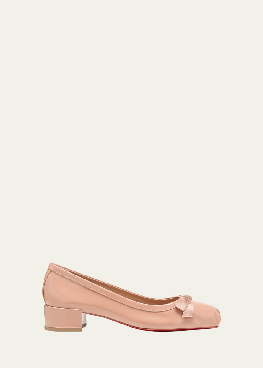 Christian Louboutin Mamaflirt Patent Red Sole Ballerina Pumps