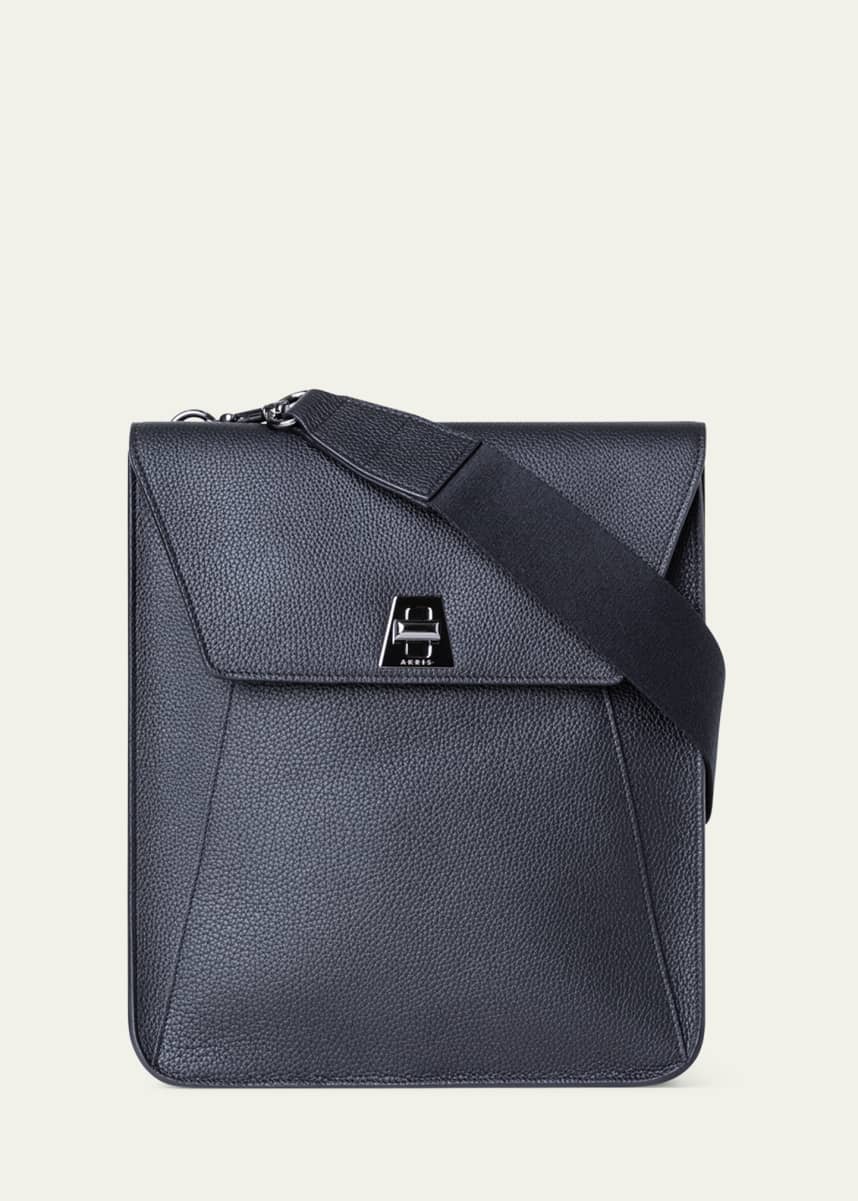 Akris Anouk Medium Flap Leather Messenger Bag