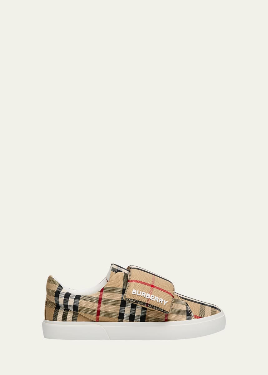 Burberry Kid's James Check-Print Sneakers, Toddlers/Kids