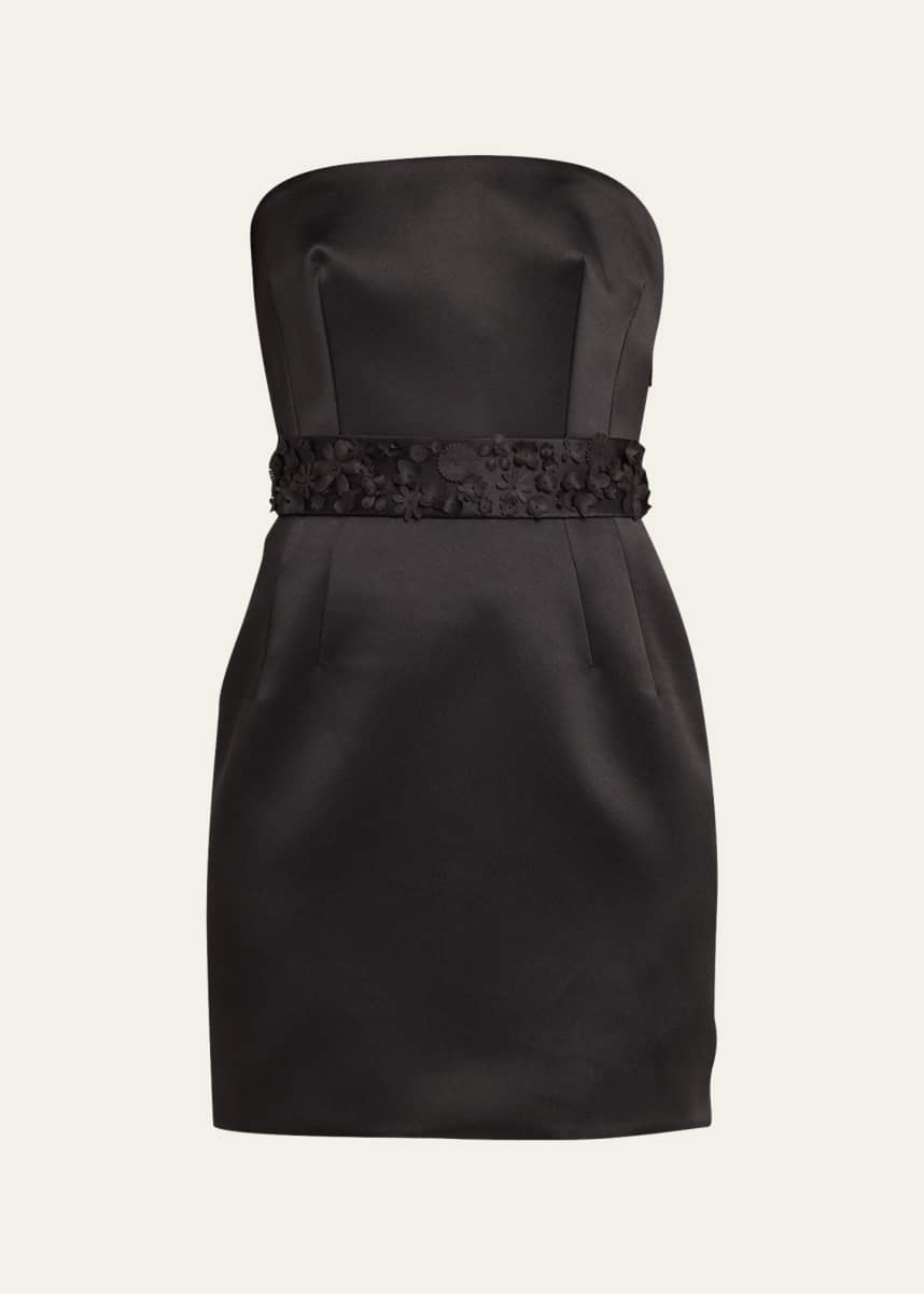 Givenchy Strapless Flower Belt Mini Dress