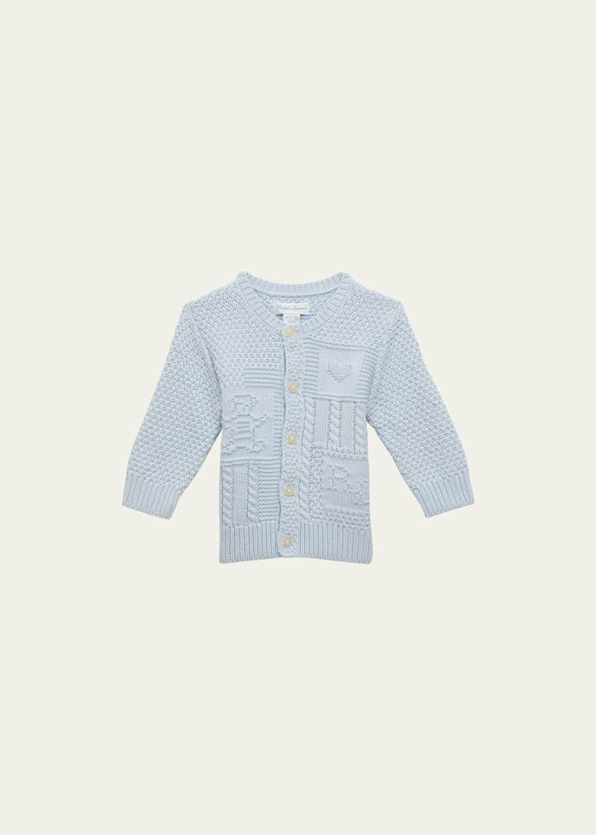 Ralph Lauren Childrenswear Boy's Cardigan W/ Bear Intarsia, Size 3M-24M