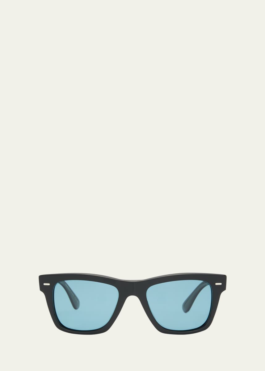 Oliver Peoples Men's Polarized Acetate Square Sunglasses