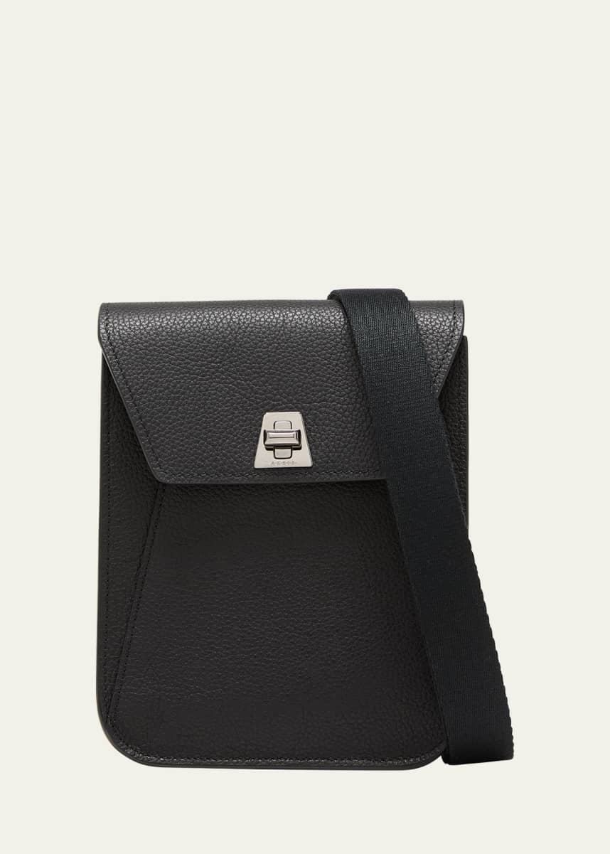 Akris Anouk Mini Flap Leather Messenger Bag