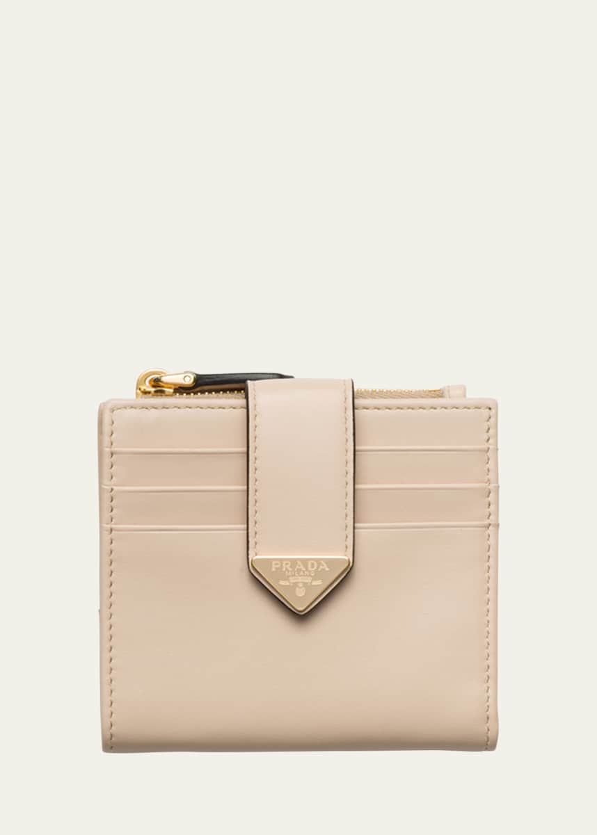 Prada City Calf Leather Compact Wallet
