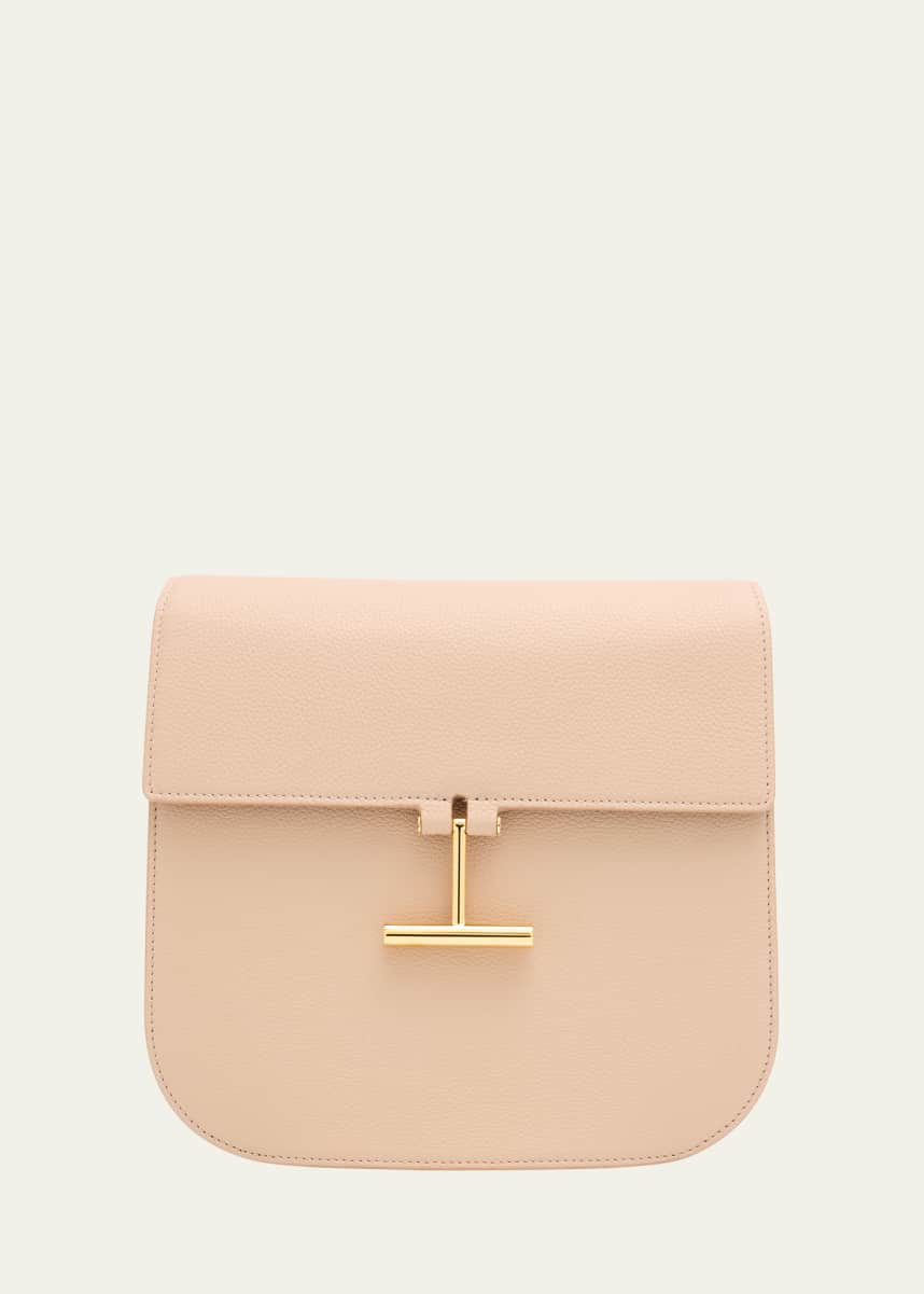 TOM FORD Tara Medium Crossbody in Grained Leather with Leather Strap