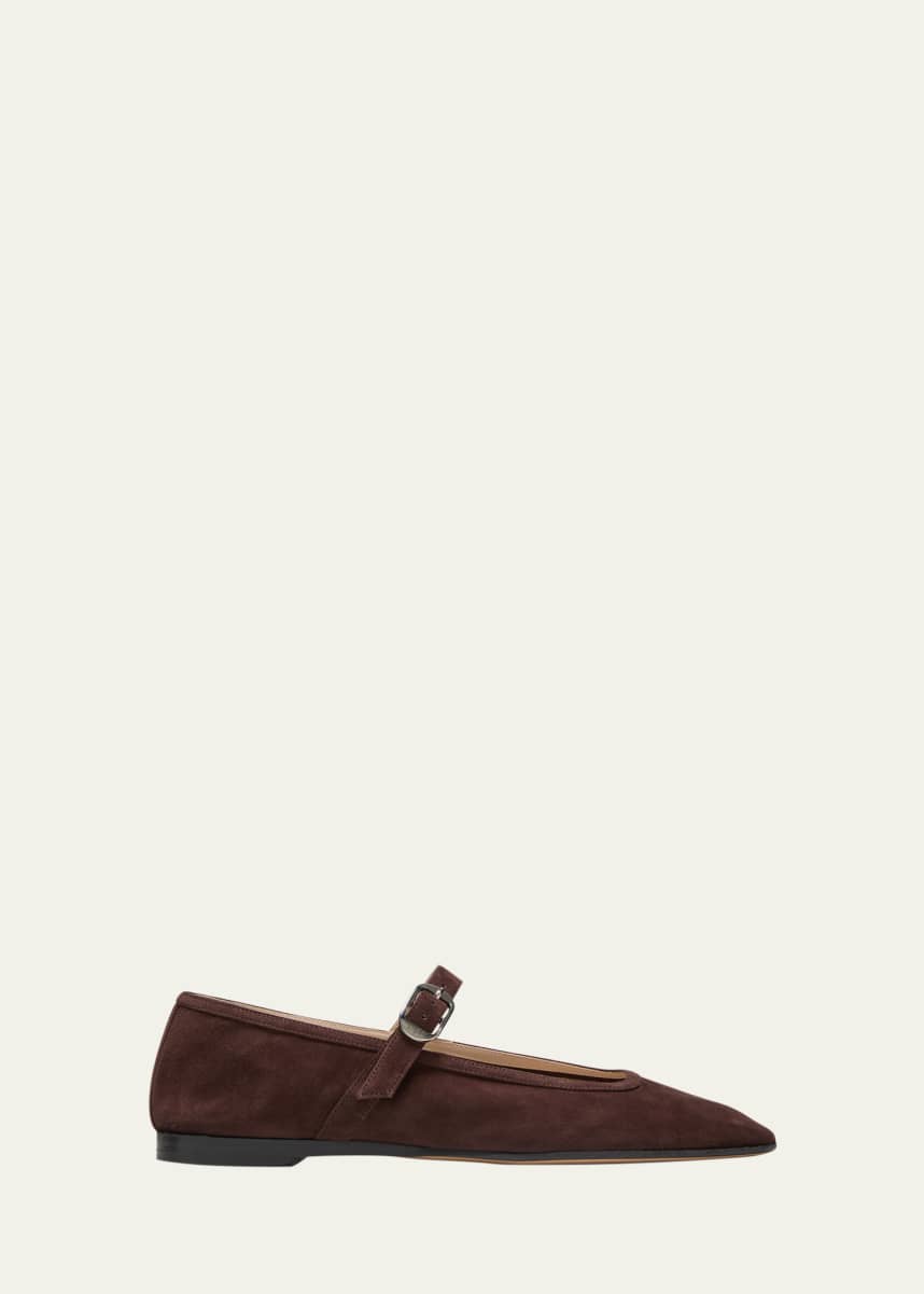 Le Monde Beryl Suede Mary Jane Ballerina Flats