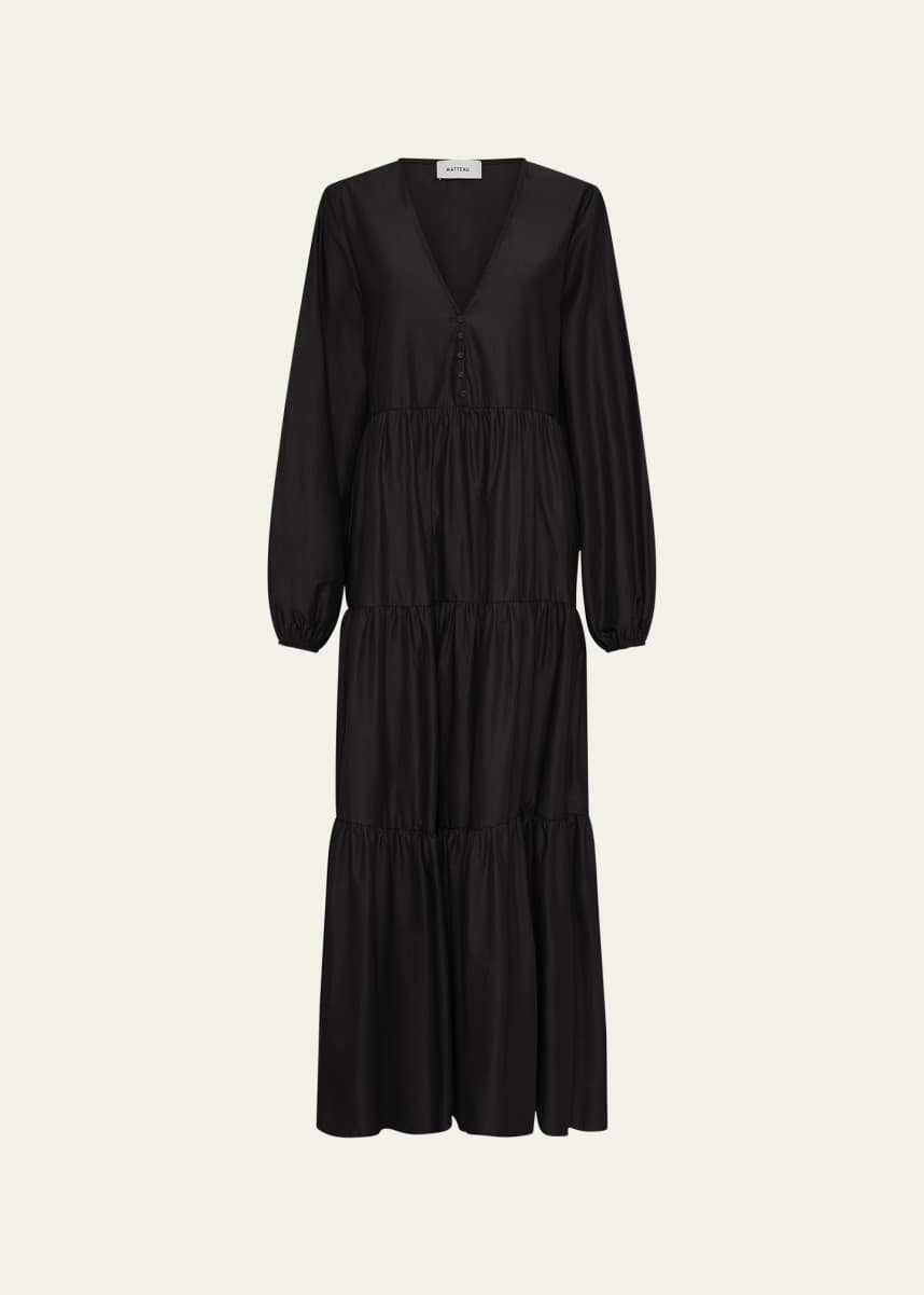 Matteau Long-Sleeve Plunge Dress