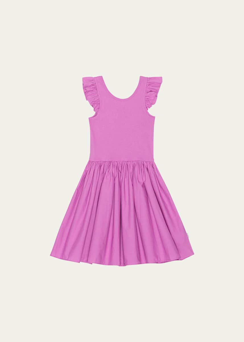 Molo Girl's Cloudia Ruffle Trim Dress, Size 7-14
