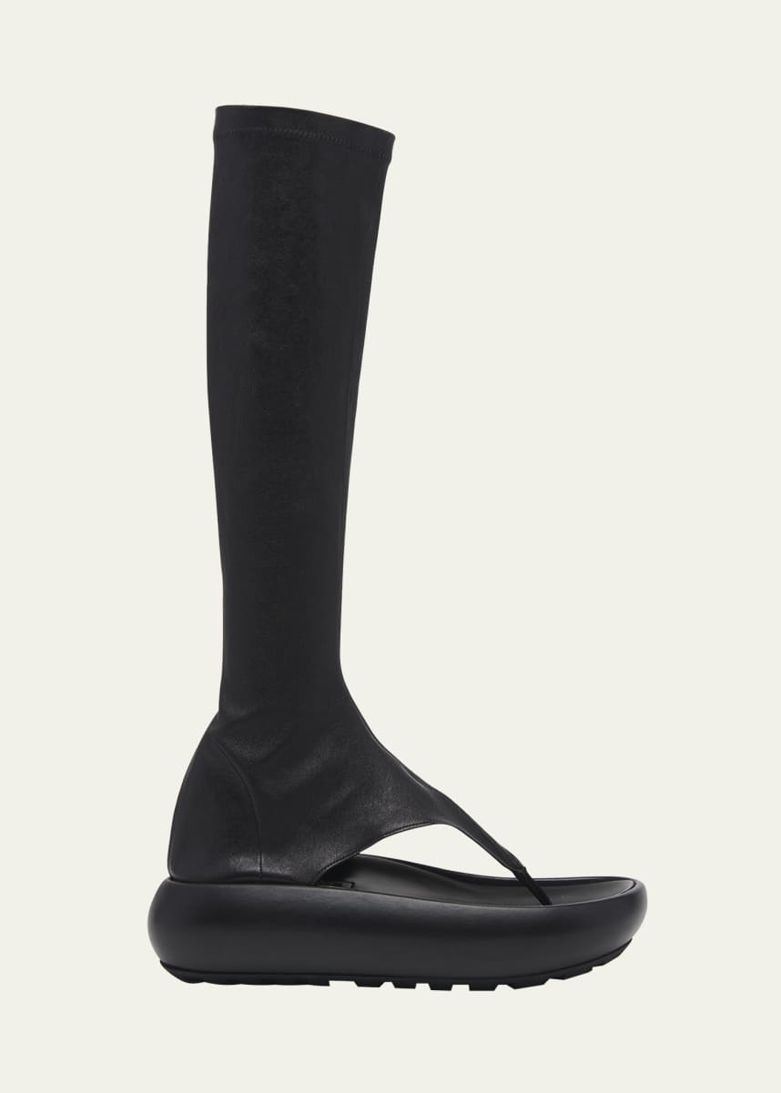 Jil Sander Leather Thong Platform Boots