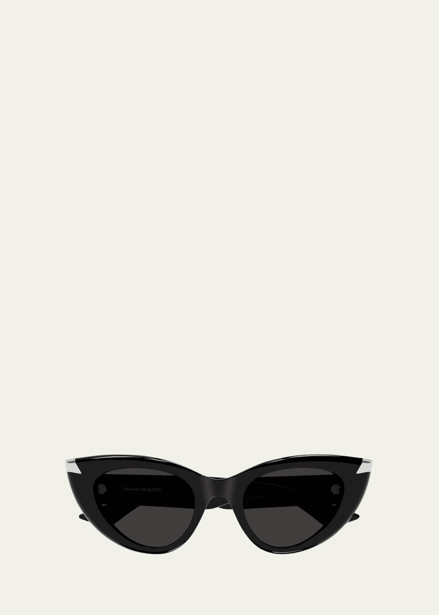 Alexander McQueen Sleek Acetate Cat-Eye Sunglasses
