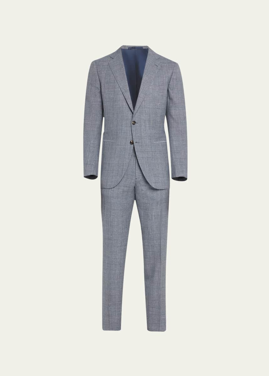Cesare Attolini Men's Wool-Blend Plaid Suit