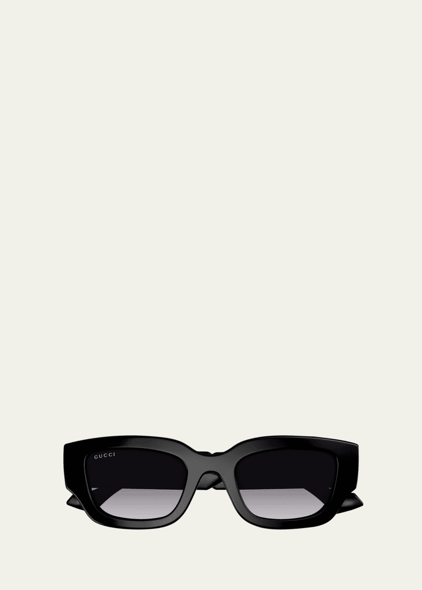 Gucci GG Logo Plastic Rectangle Sunglasses