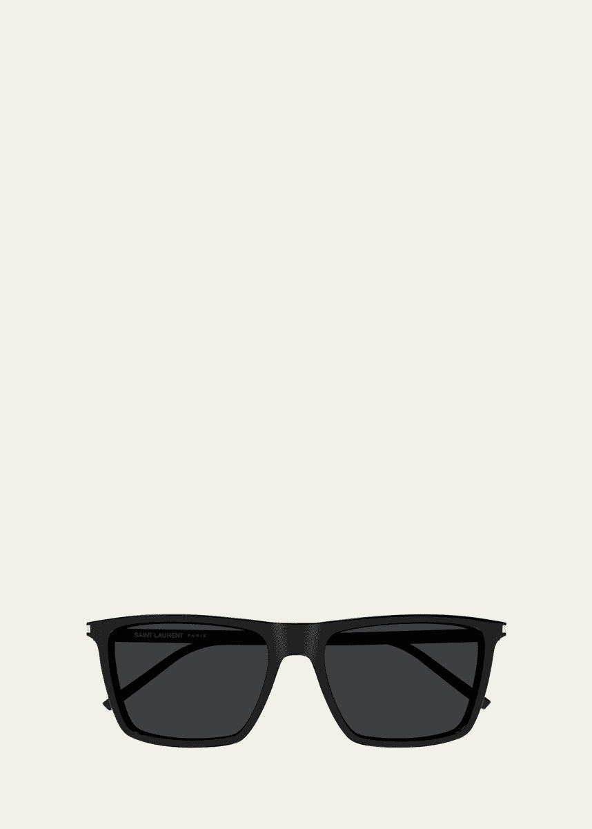 Saint Laurent Men's SL 668 Acetate Rectangle Sunglasses