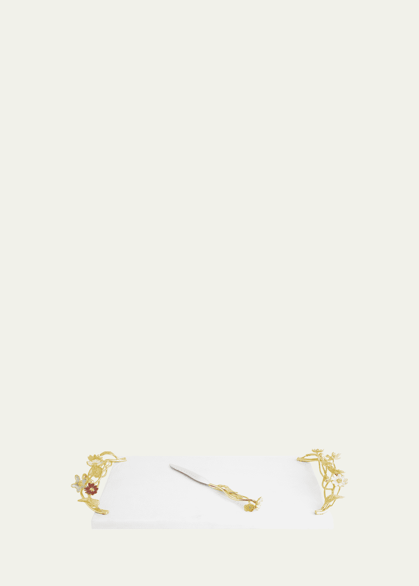 Michael Aram Wildflowers Cheeseboard with Knife