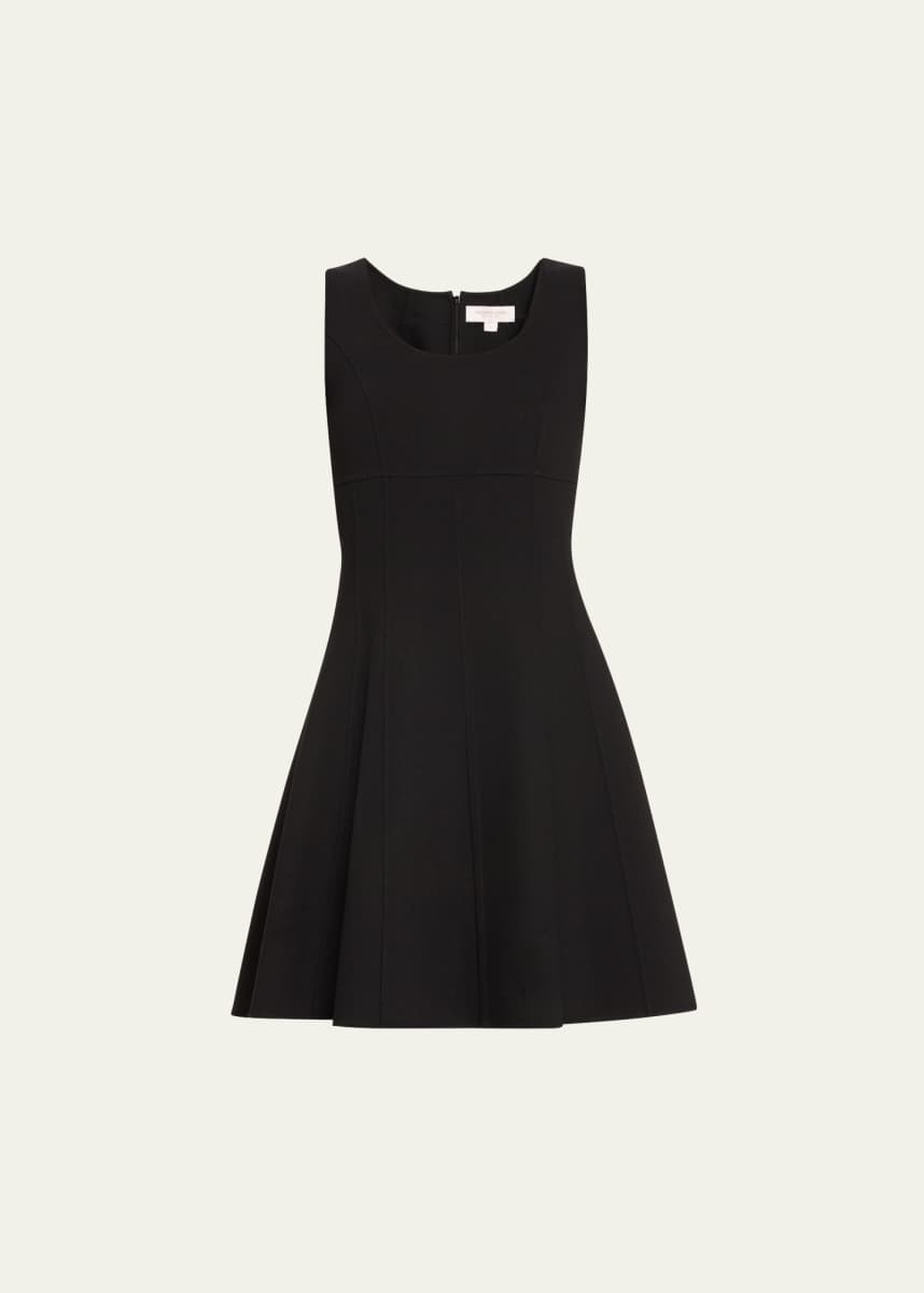 Michael Kors Collection Fit-Flare Mini Wool Dress