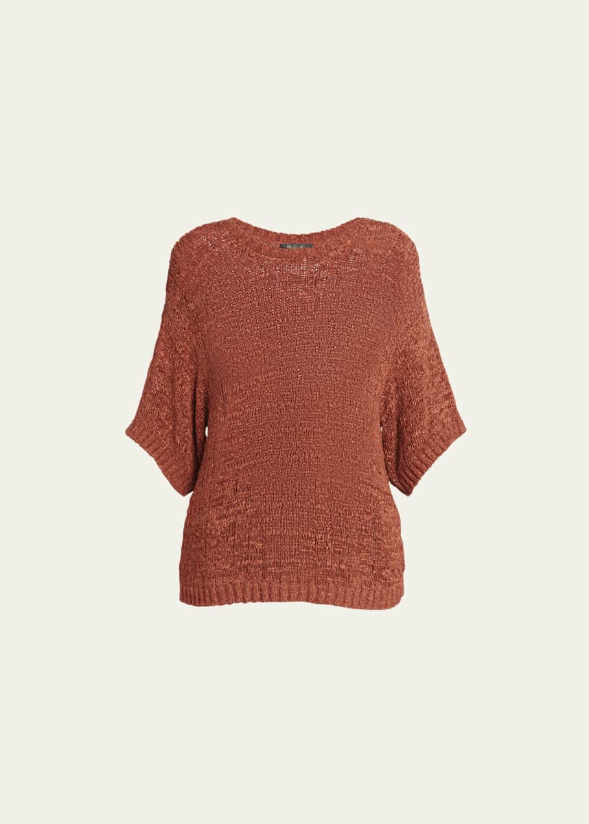 Loro Piana Shikotsu Open-Knit Silk Sweater