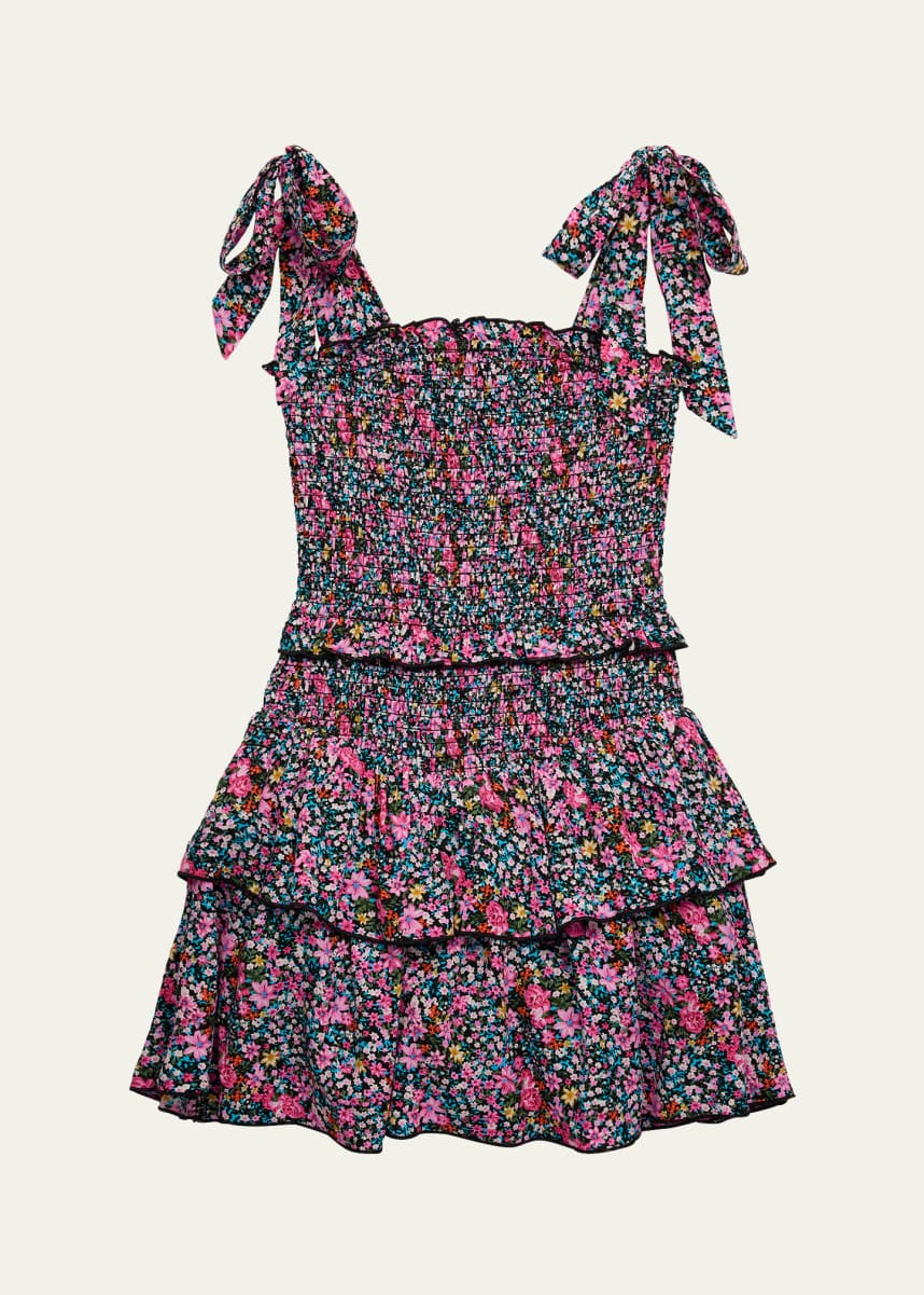 KatieJ NYC Girl's Tween Emerson Tie-Shoulder Ruffle Dress, Size S-XL