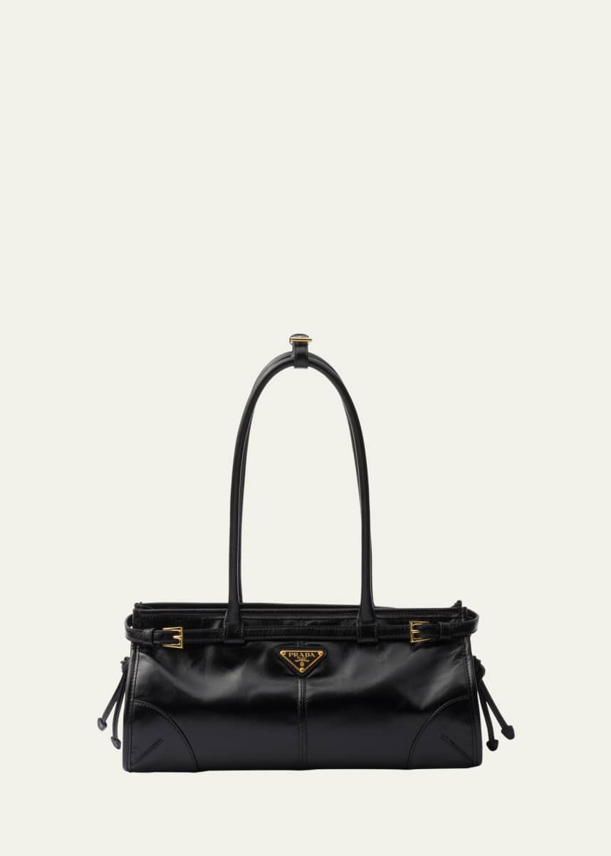 Prada Medium East-West Leather Shoulder Bag